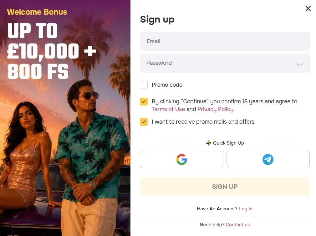 Registration at Gtspins